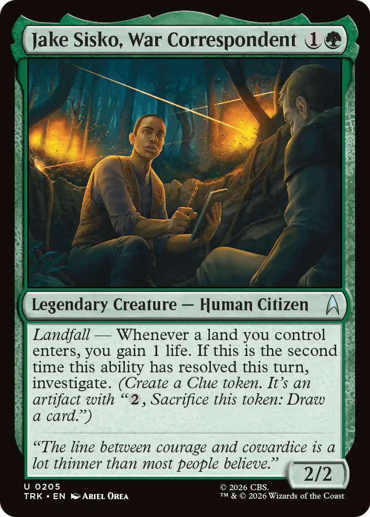 Jake Sisko, War Correspondent [Star Trek] MTG Single Magic: The Gathering  | Multizone: Comics And Games