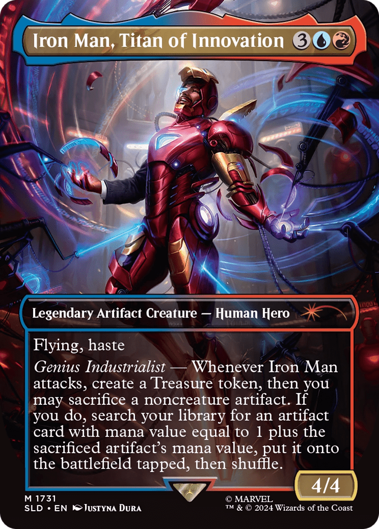 Iron Man, Titan of Innovation (Rainbow Foil) [Secret Lair Drop Series] MTG Single Magic: The Gathering  | Multizone: Comics And Games
