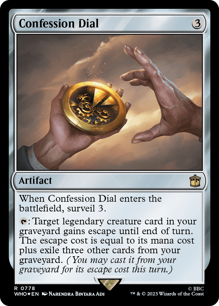 Confession Dial (Surge Foil) [Doctor Who] MTG Single Magic: The Gathering  | Multizone: Comics And Games