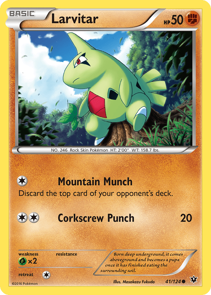 Larvitar (41/124) [XY: Fates Collide] Pokemon Single Pokémon  | Multizone: Comics And Games