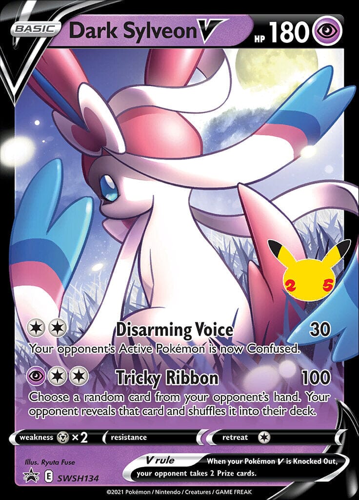 Dark Sylveon V (SWSH134) (Jumbo Card) [Sword & Shield: Black Star Promos] Pokemon Single Pokémon  | Multizone: Comics And Games