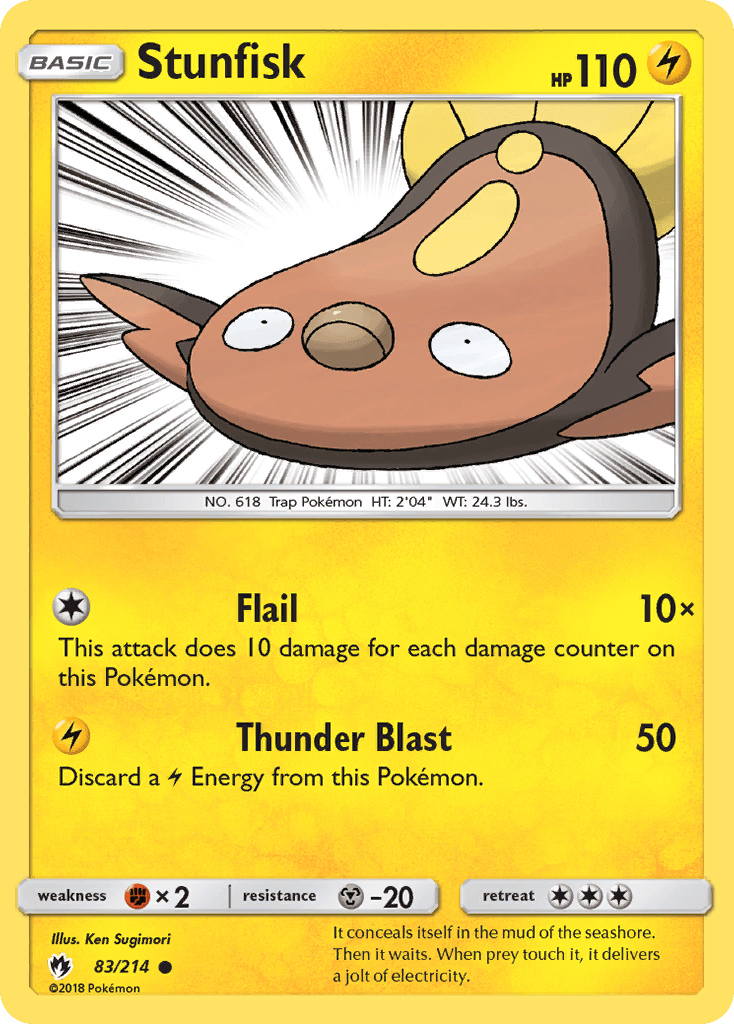 Stunfisk (83/214) [Sun & Moon: Lost Thunder] Pokemon Single Pokémon  | Multizone: Comics And Games