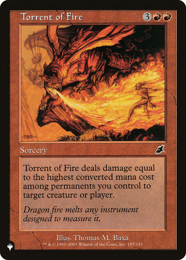 Torrent of Fire [The List] MTG Single Magic: The Gathering  | Multizone: Comics And Games
