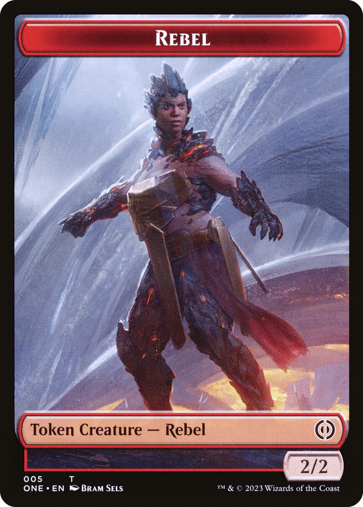 Rebel // The Hollow Sentinel Double-Sided Token [Phyrexia: All Will Be One Tokens] MTG Single Magic: The Gathering  | Multizone: Comics And Games