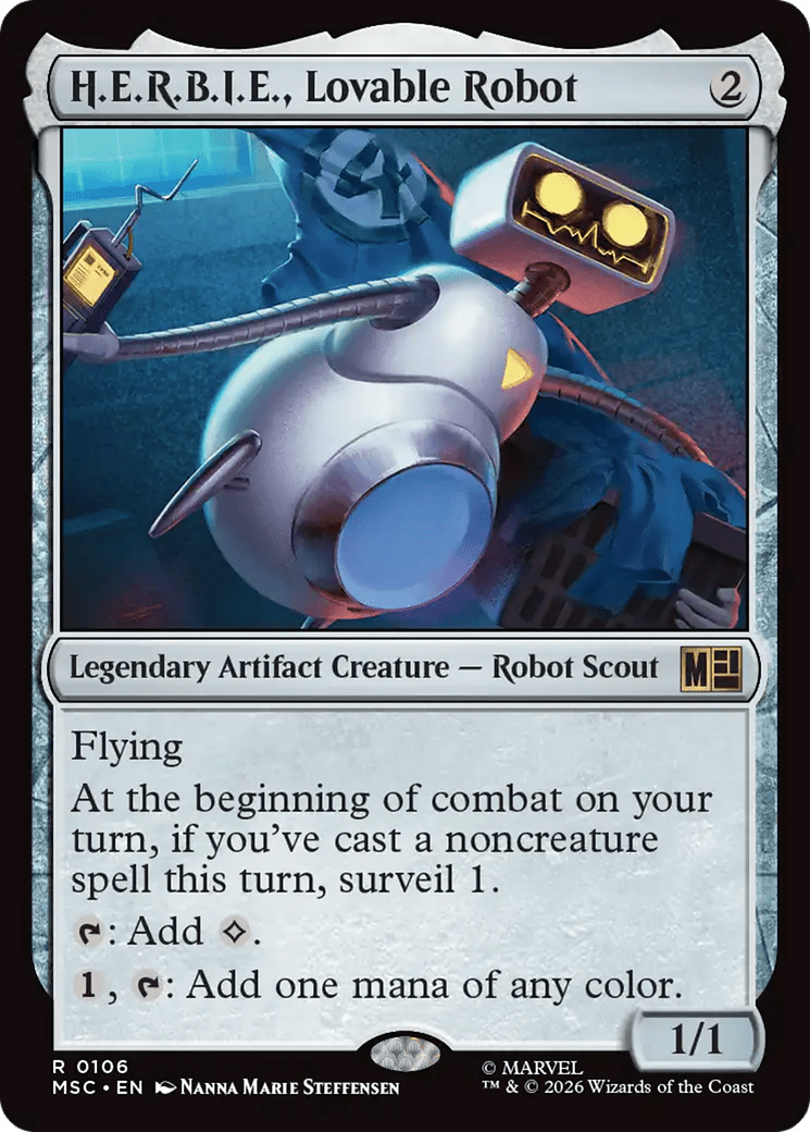 H.E.R.B.I.E., Lovable Robot [Marvel Super Heroes Commander] MTG Single Magic: The Gathering  | Multizone: Comics And Games