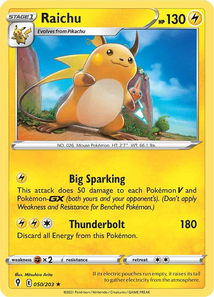 Raichu (050/203) [Sword & Shield: Evolving Skies] Pokemon Single Pokémon  | Multizone: Comics And Games