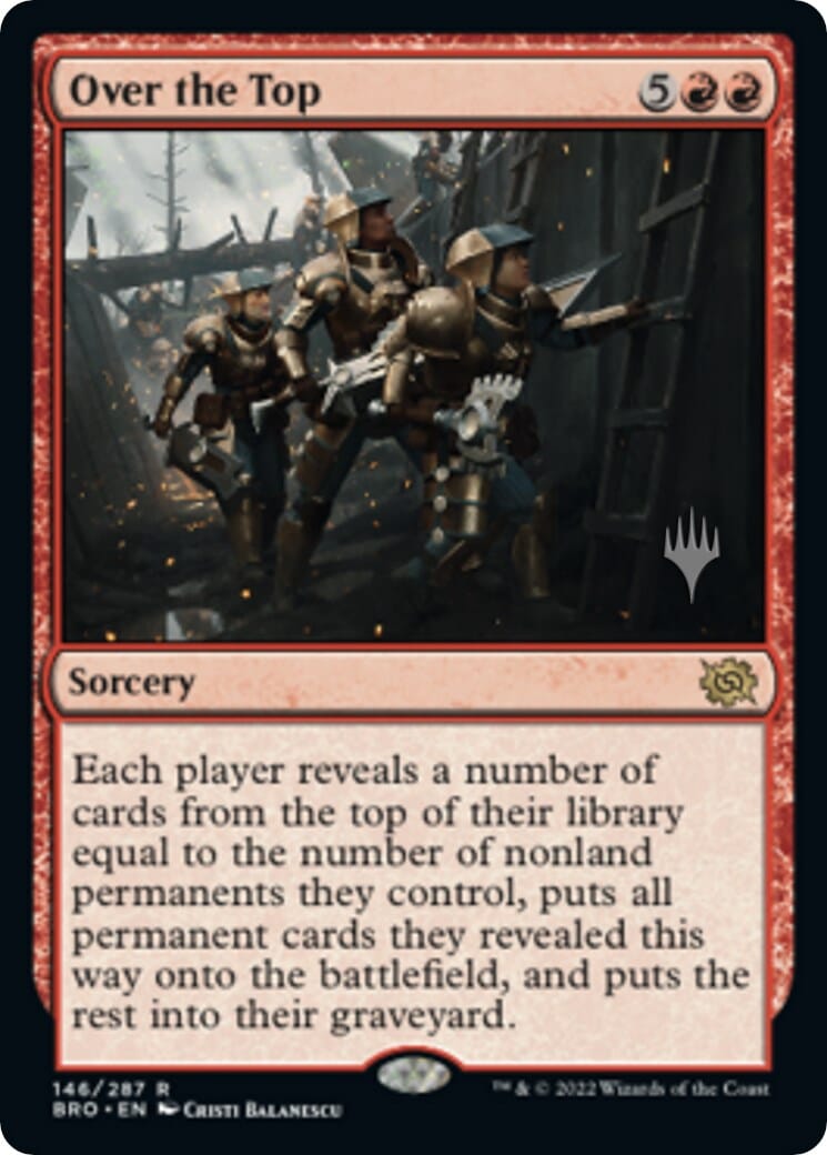Over the Top (Promo Pack) [The Brothers' War Promos] MTG Single Magic: The Gathering  | Multizone: Comics And Games
