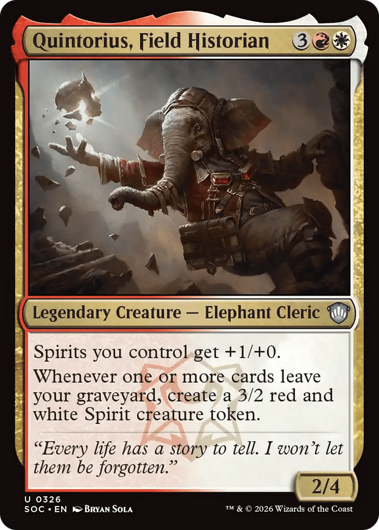 Quintorius, Field Historian [Secrets of Strixhaven Commander] MTG Single Magic: The Gathering  | Multizone: Comics And Games