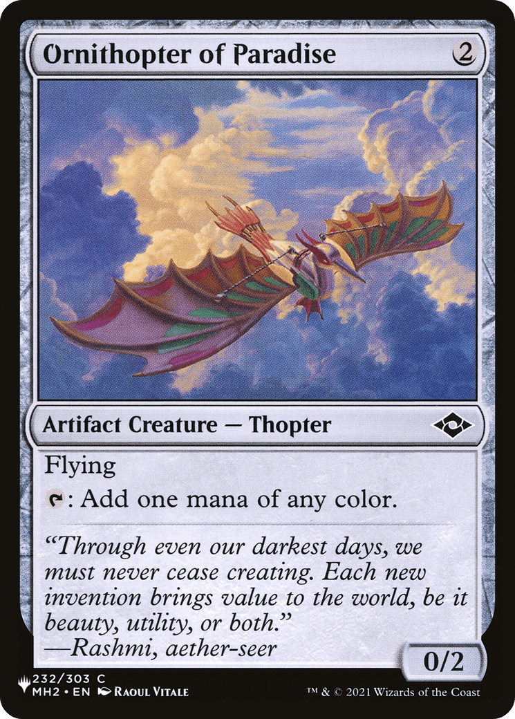 Ornithopter of Paradise [The List] MTG Single Magic: The Gathering  | Multizone: Comics And Games