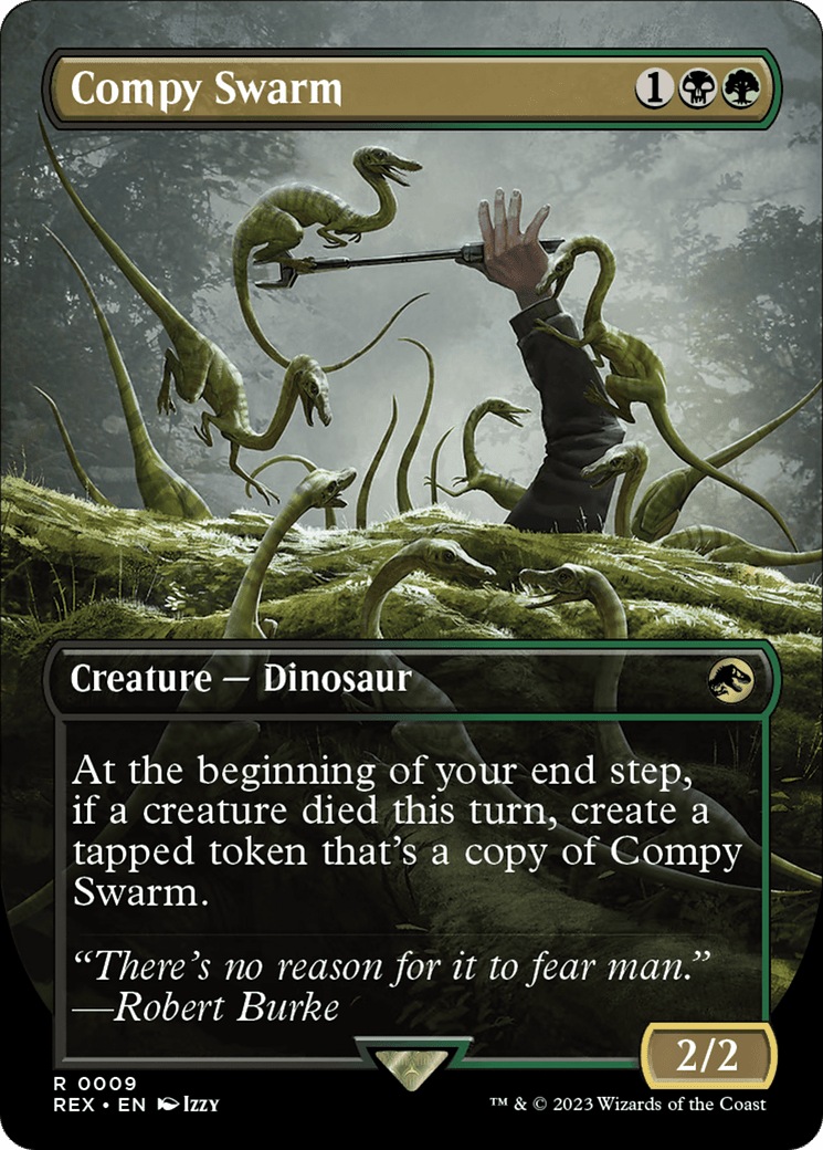 Compy Swarm (Borderless) [Jurassic World Collection] MTG Single Magic: The Gathering  | Multizone: Comics And Games