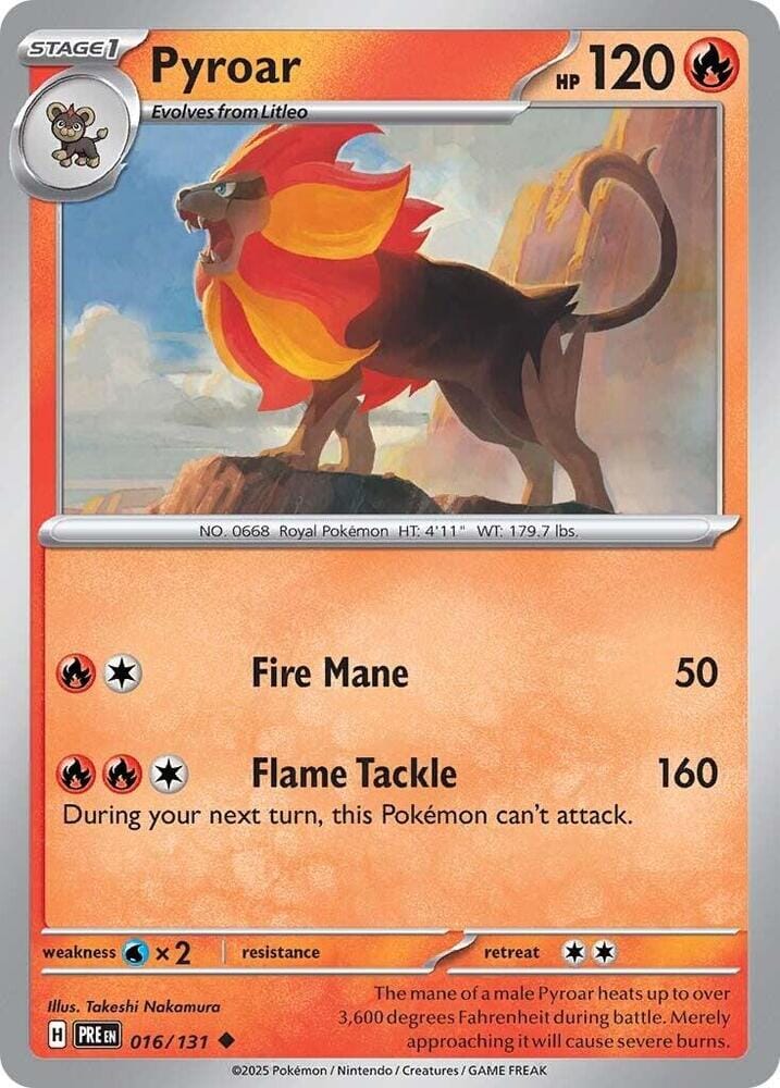 Pyroar (016/131) [Scarlet & Violet: Prismatic Evolutions] Pokemon Single Pokémon  | Multizone: Comics And Games