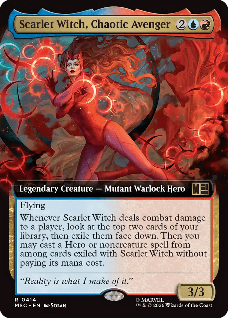 Scarlet Witch, Chaotic Avenger (Extended Art) [Marvel Super Heroes Commander] | Multizone: Comics And Games