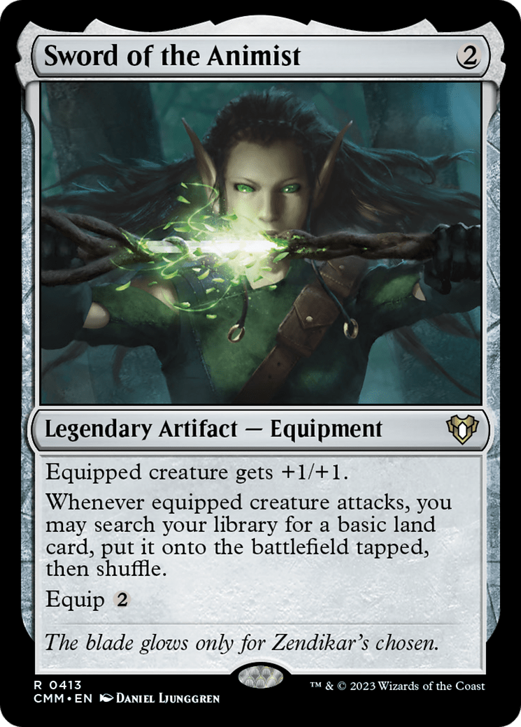 Sword of the Animist [Commander Masters] MTG Single Magic: The Gathering  | Multizone: Comics And Games