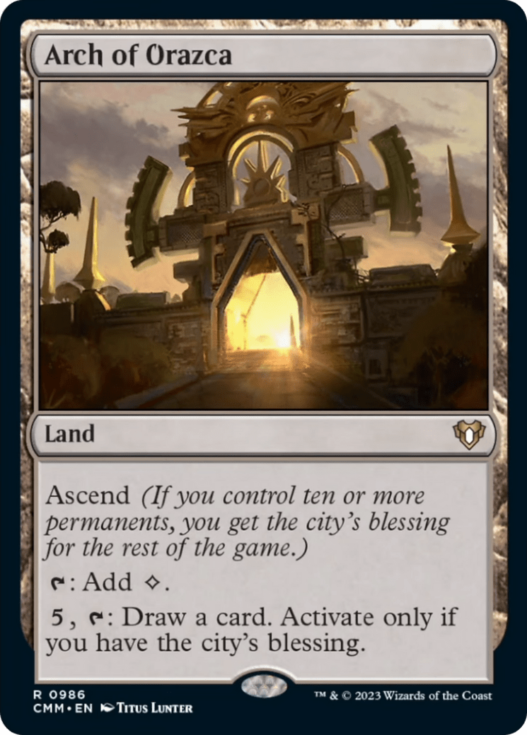 Arch of Orazca [Commander Masters] MTG Single Magic: The Gathering  | Multizone: Comics And Games