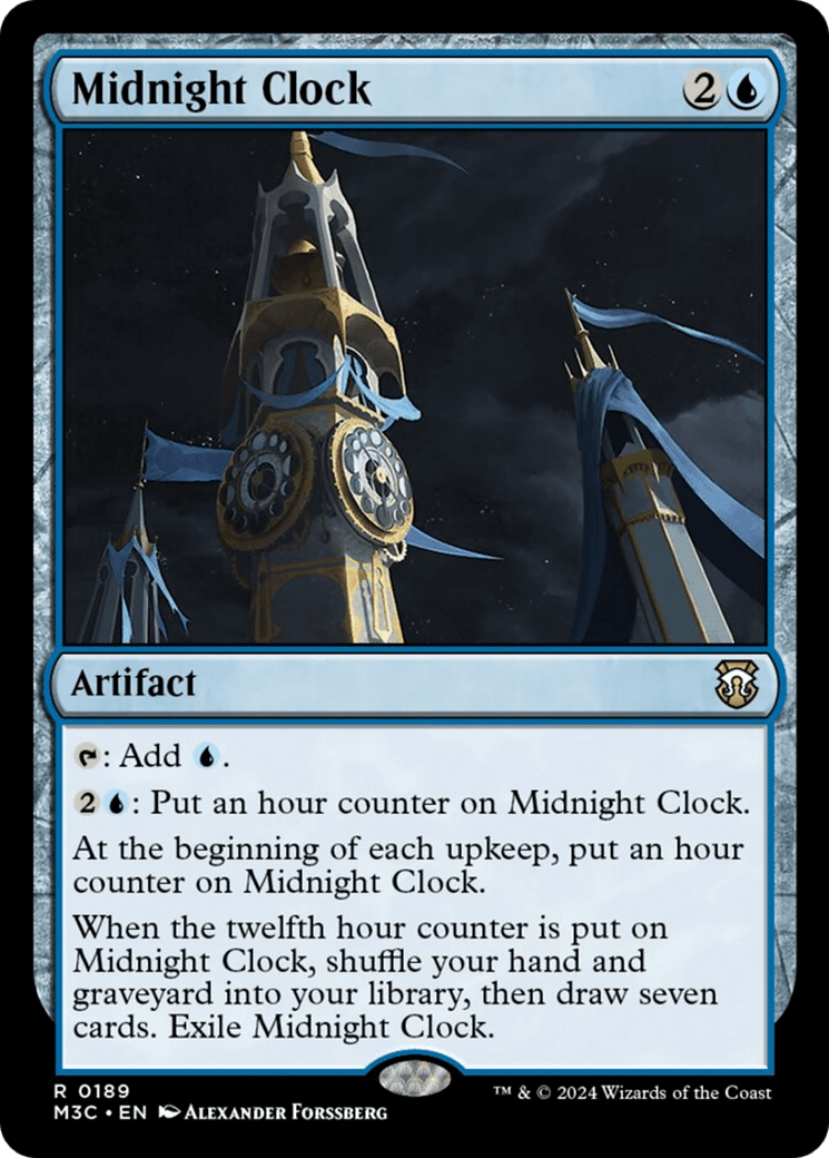 Midnight Clock (Ripple Foil) [Modern Horizons 3 Commander] MTG Single Magic: The Gathering  | Multizone: Comics And Games