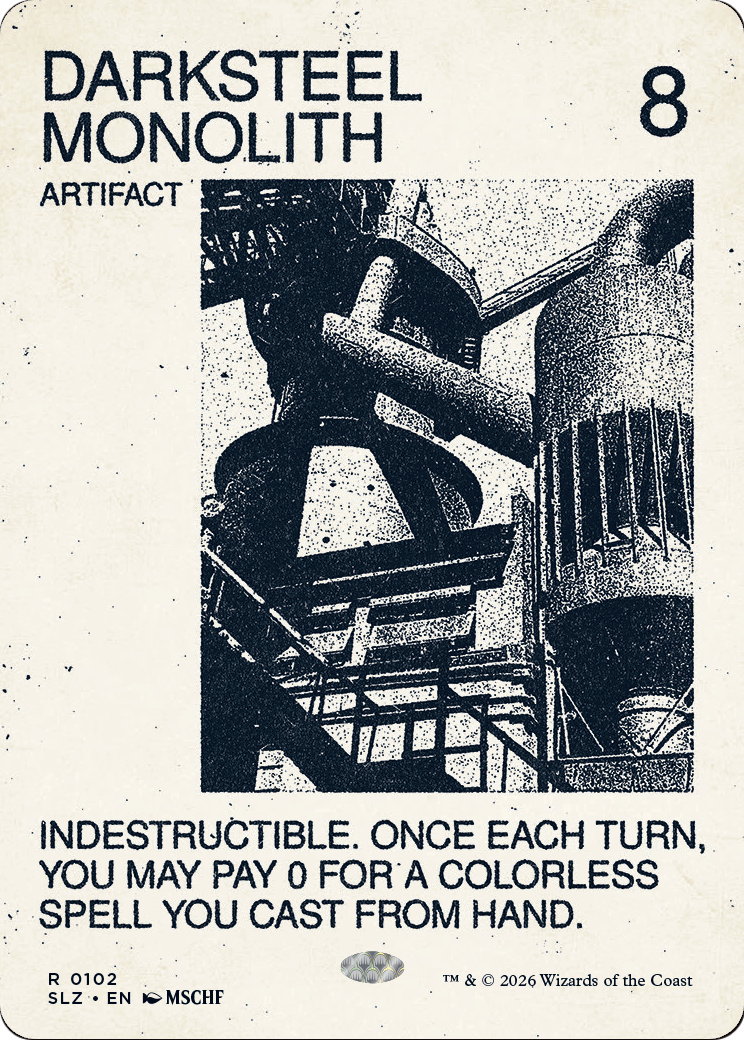 Darksteel Monolith (0102) [Secret Lair x MSCHF: The Zeta Set] | Multizone: Comics And Games