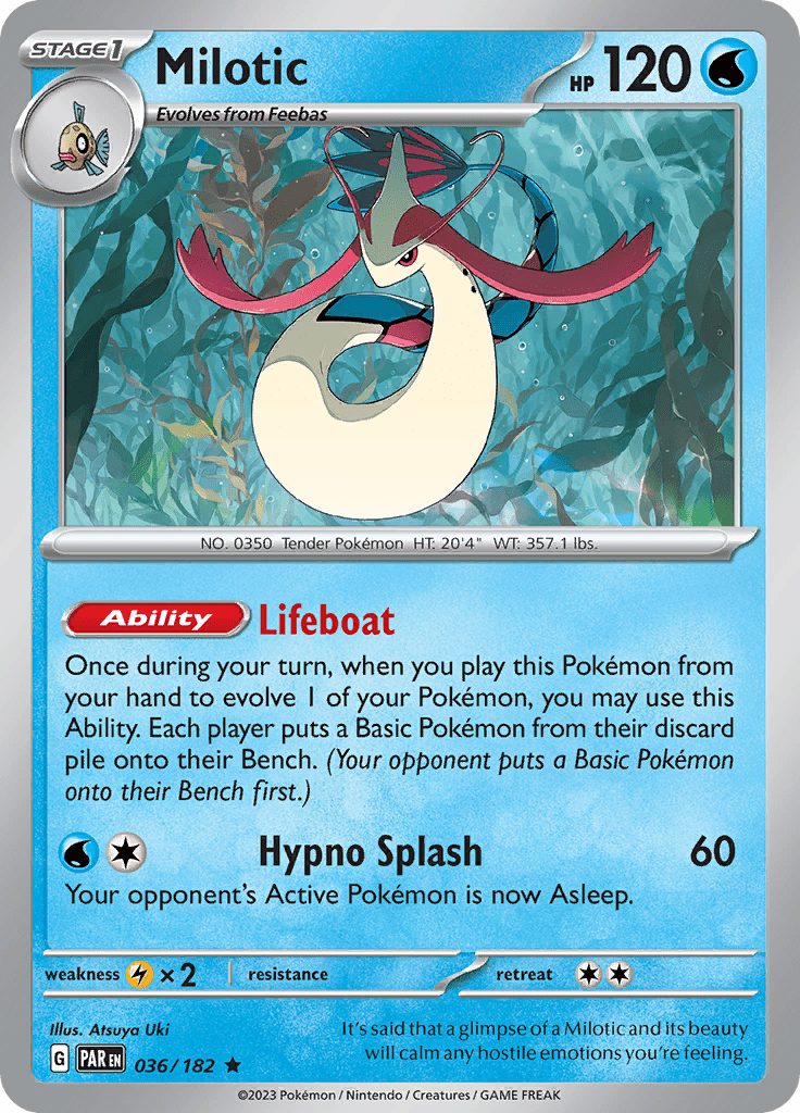 Milotic (036/182) [Scarlet & Violet: Paradox Rift] Pokemon Single Pokémon  | Multizone: Comics And Games