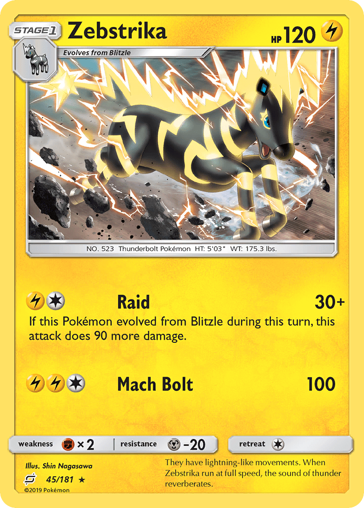 Zebstrika (45/181) [Sun & Moon: Team Up] Pokemon Single Pokémon  | Multizone: Comics And Games