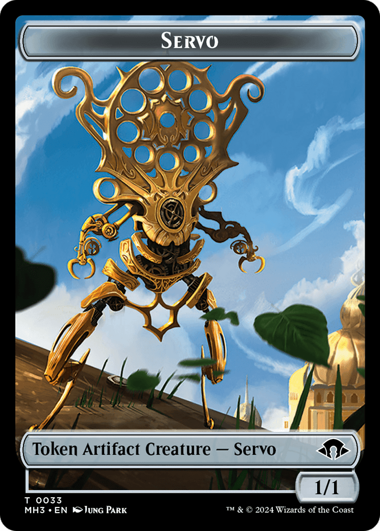 Aetherborn (Ripple Foil) // Servo Double-Sided Token [Modern Horizons 3 Commander Tokens] MTG Single Magic: The Gathering  | Multizone: Comics And Games