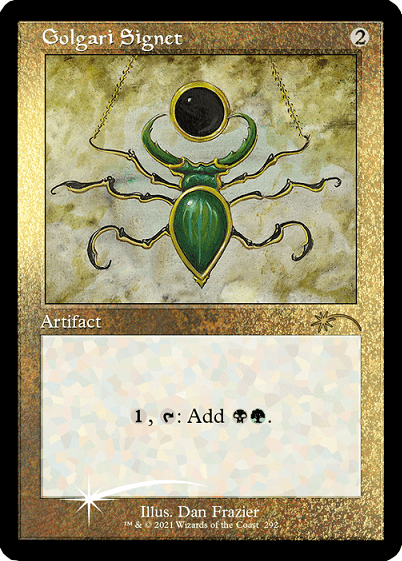 Golgari Signet (Retro) (Foil Etched) [Secret Lair Drop Series] MTG Single Magic: The Gathering  | Multizone: Comics And Games