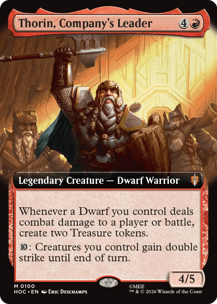Thorin, Company's Leader (Extended Art) [The Hobbit: Eternal-Legal] MTG Single Magic: The Gathering  | Multizone: Comics And Games
