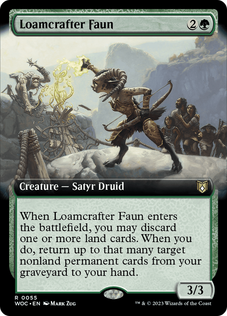 Loamcrafter Faun (Extended Art) [Wilds of Eldraine Commander] MTG Single Magic: The Gathering  | Multizone: Comics And Games