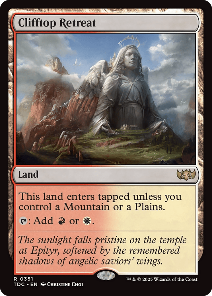 Clifftop Retreat [Tarkir: Dragonstorm Commander] MTG Single Magic: The Gathering  | Multizone: Comics And Games