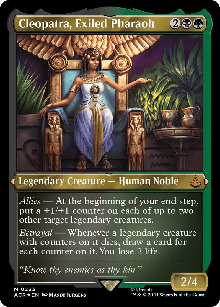 Cleopatra, Exiled Pharaoh (Foil Etched) [Assassin's Creed] MTG Single Magic: The Gathering  | Multizone: Comics And Games