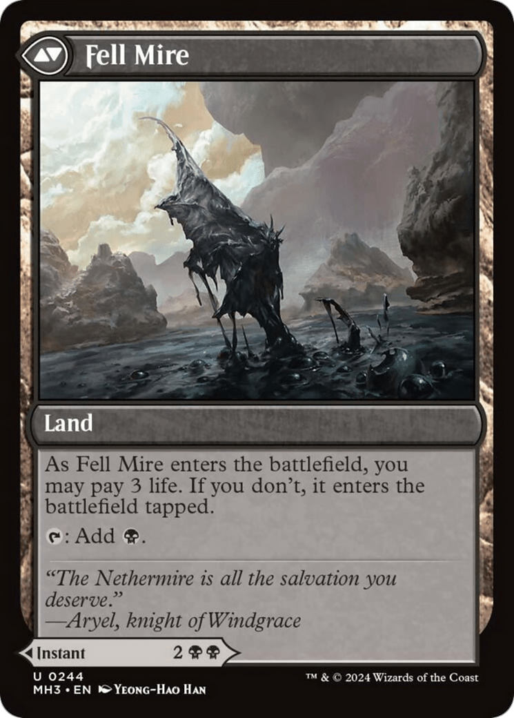 Fell the Profane // Fell Mire [Modern Horizons 3] MTG Single Magic: The Gathering  | Multizone: Comics And Games