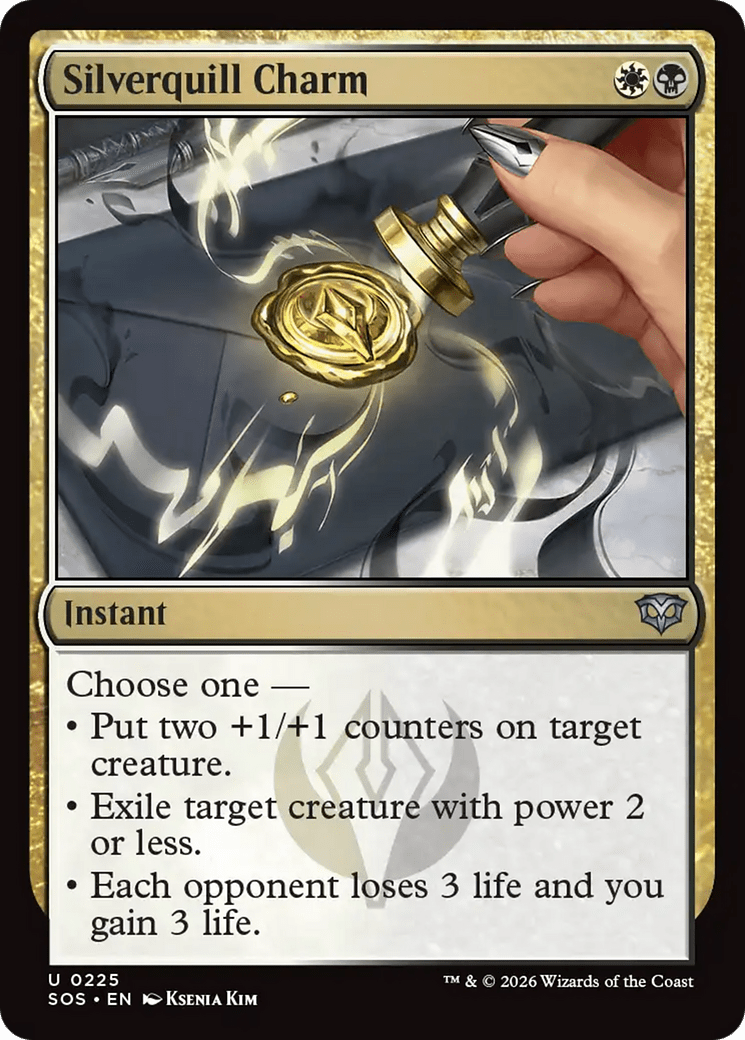 Silverquill Charm [Secrets of Strixhaven] MTG Single Magic: The Gathering  | Multizone: Comics And Games