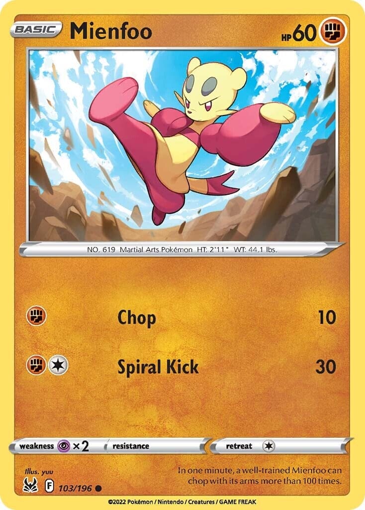 Mienfoo (103/196) [Sword & Shield: Lost Origin] Pokemon Single Pokémon  | Multizone: Comics And Games