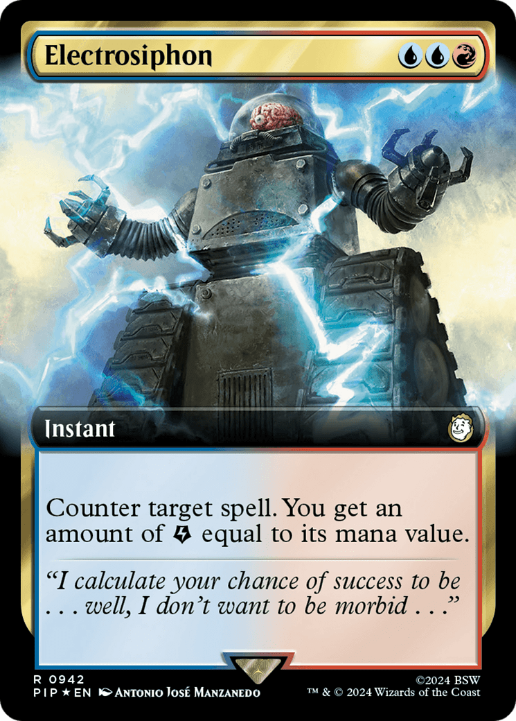 Electrosiphon (Extended Art) (Surge Foil) [Fallout] MTG Single Magic: The Gathering  | Multizone: Comics And Games