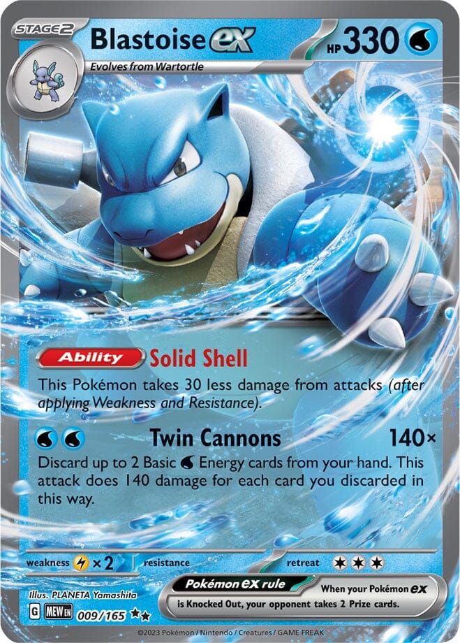 Blastoise ex (009/165) (Jumbo Card) [Scarlet & Violet 151] Pokemon Single Pokémon  | Multizone: Comics And Games