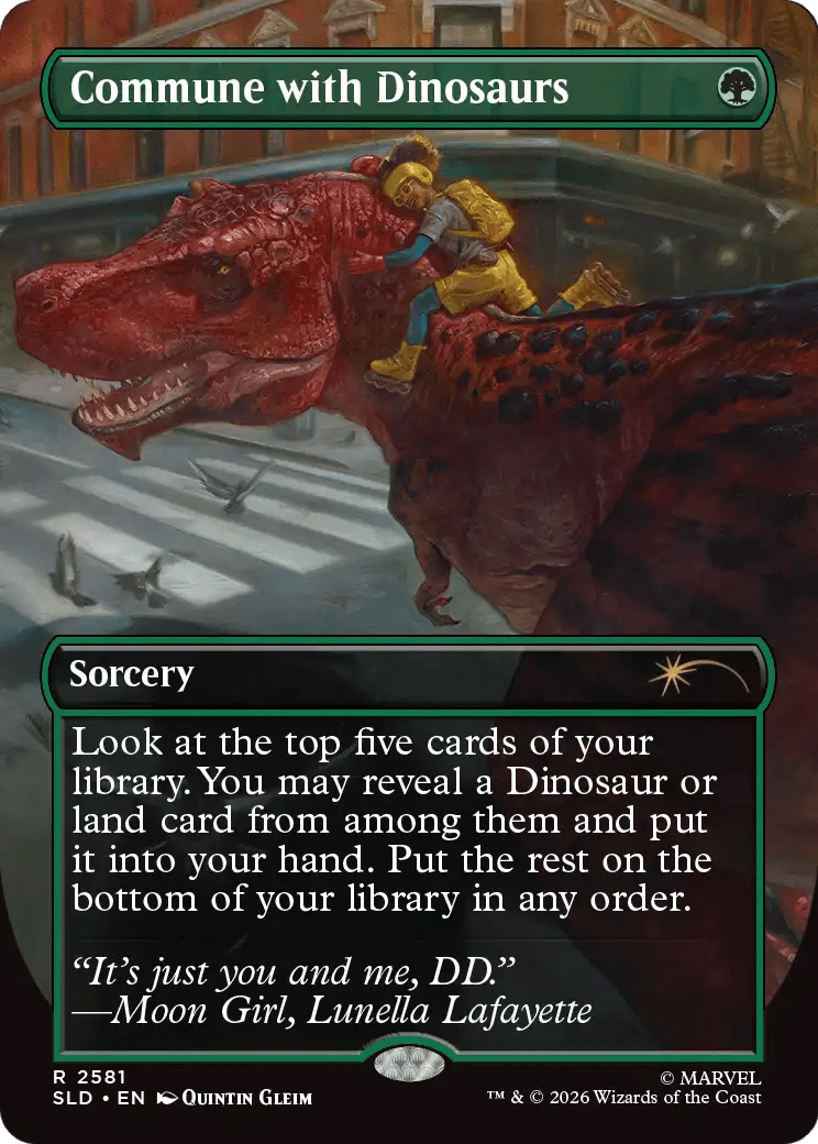 Commune with Dinosaurs [Secret Lair Drop Series] MTG Single Magic: The Gathering  | Multizone: Comics And Games