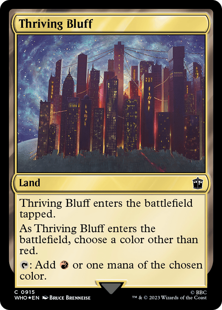 Thriving Bluff (Surge Foil) [Doctor Who] MTG Single Magic: The Gathering  | Multizone: Comics And Games