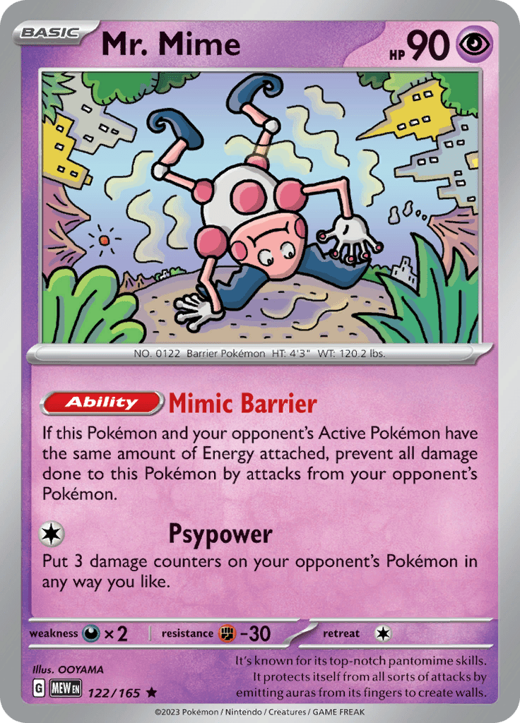Mr. Mime (122/165) [Scarlet & Violet 151] Pokemon Single Pokémon  | Multizone: Comics And Games