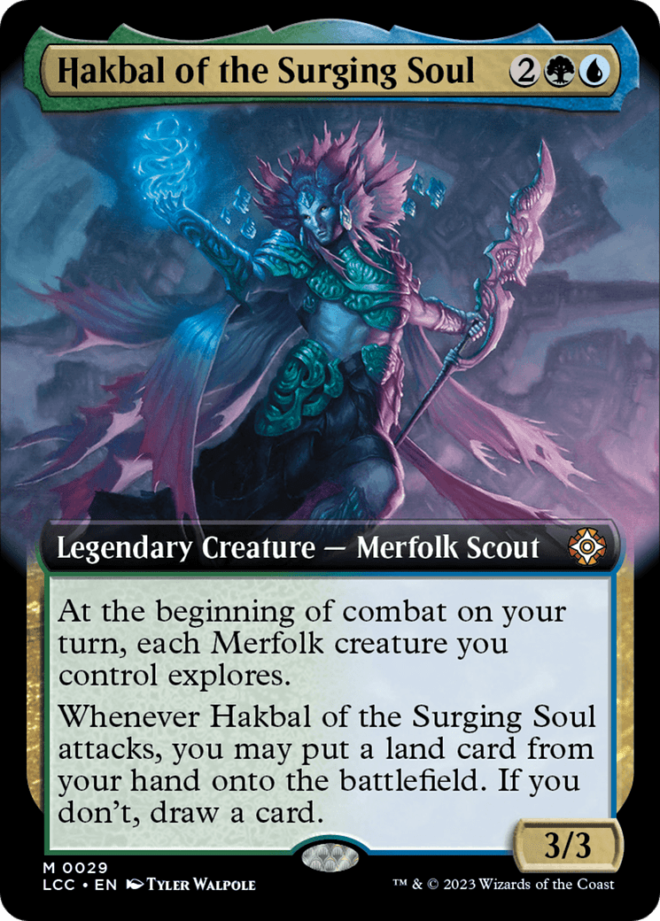 Hakbal of the Surging Soul (Extended Art) [The Lost Caverns of Ixalan Commander] MTG Single Magic: The Gathering  | Multizone: Comics And Games