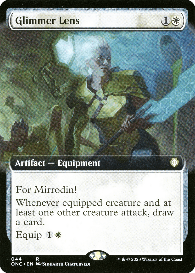 Glimmer Lens (Extended Art) [Phyrexia: All Will Be One Commander] MTG Single Magic: The Gathering  | Multizone: Comics And Games