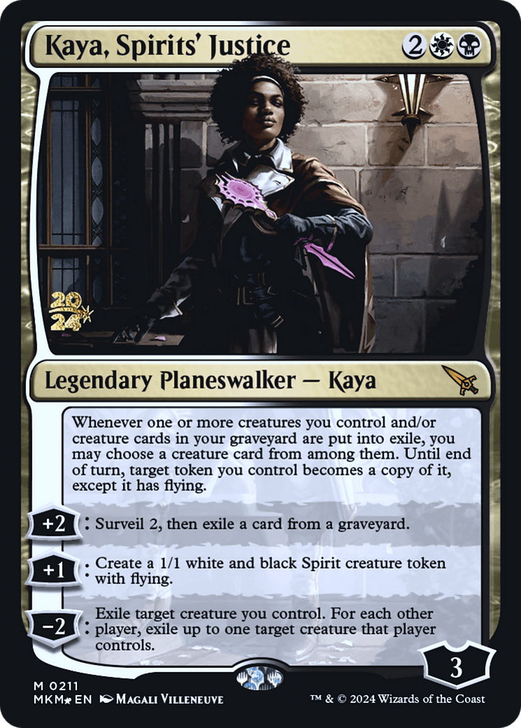 Kaya, Spirits' Justice [Murders at Karlov Manor Prerelease Promos] MTG Single Magic: The Gathering  | Multizone: Comics And Games