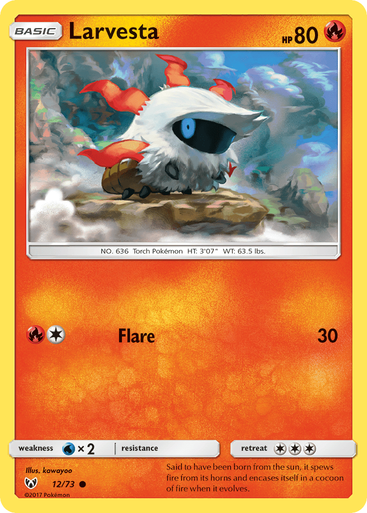 Larvesta (12/73) [Sun & Moon: Shining Legends] Pokemon Single Pokémon  | Multizone: Comics And Games