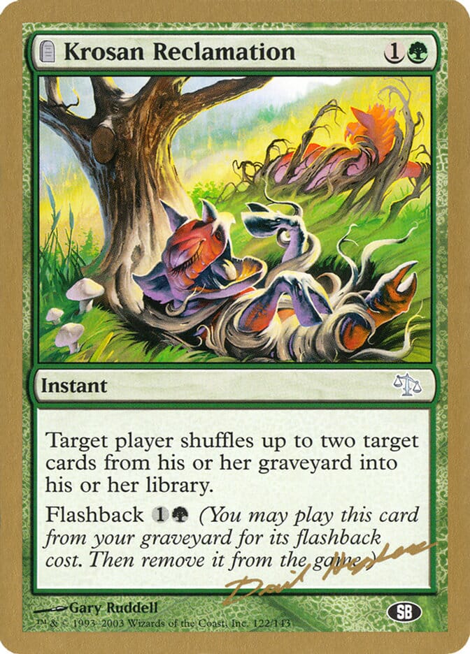 Krosan Reclamation (Dave Humpherys) (SB) [World Championship Decks 2003] MTG Single Magic: The Gathering  | Multizone: Comics And Games