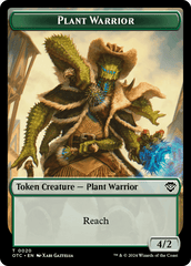 Plant Warrior // Plant Double-Sided Token [Outlaws of Thunder Junction Commander Tokens] MTG Single Magic: The Gathering  | Multizone: Comics And Games