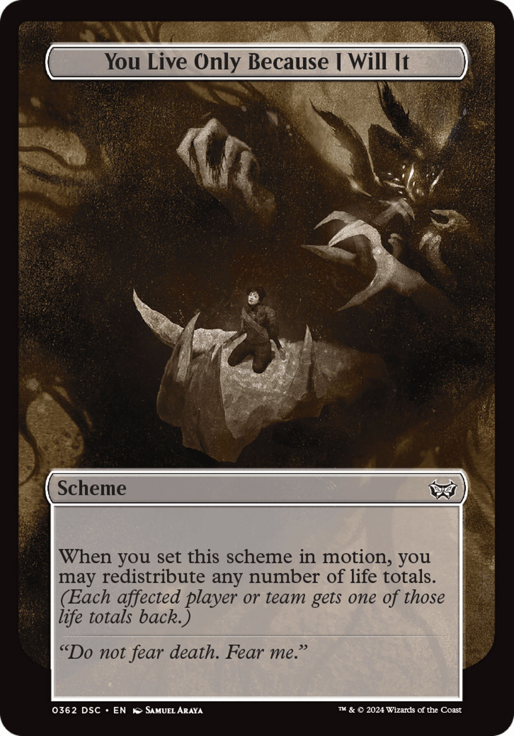 You Live Only Because I Will It (Full Art) [Duskmourn: Archenemy] MTG Single Magic: The Gathering  | Multizone: Comics And Games