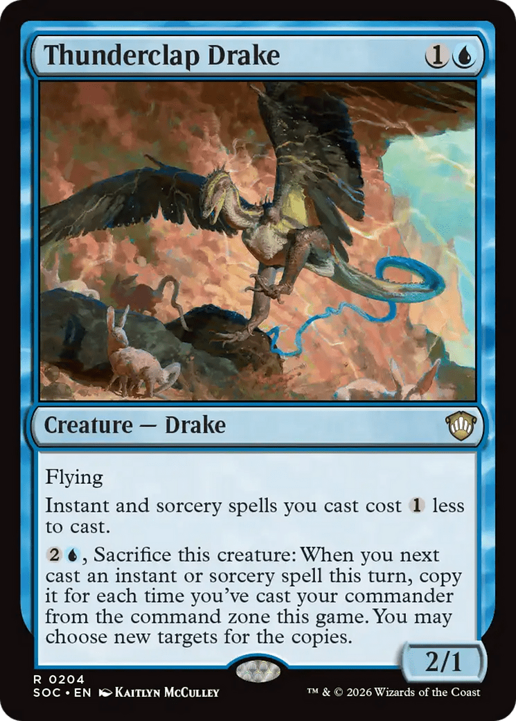 Thunderclap Drake [Secrets of Strixhaven Commander] MTG Single Magic: The Gathering  | Multizone: Comics And Games
