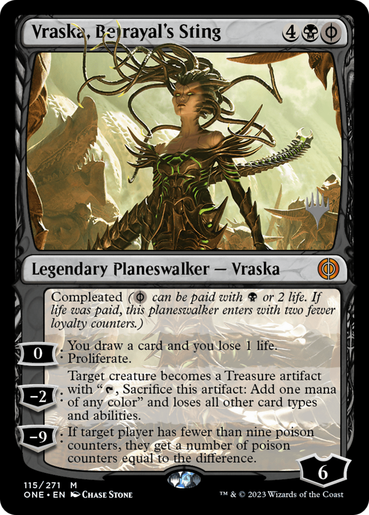 Vraska, Betrayal's Sting (Promo Pack) [Phyrexia: All Will Be One Promos] MTG Single Magic: The Gathering  | Multizone: Comics And Games