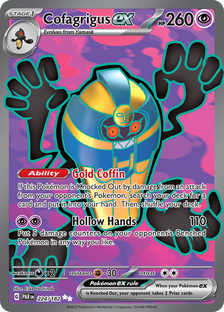 Cofagrigus ex (224/182) [Scarlet & Violet: Paradox Rift] Pokemon Single Pokémon  | Multizone: Comics And Games