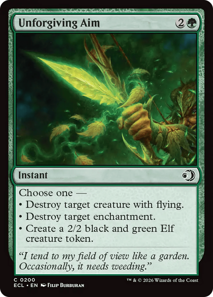 Unforgiving Aim [Lorwyn Eclipsed] MTG Single Magic: The Gathering  | Multizone: Comics And Games