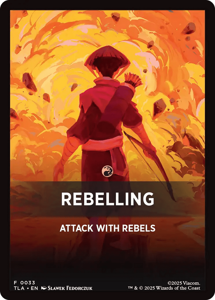 Rebelling Theme Card [Avatar: The Last Airbender Tokens] MTG Single Magic: The Gathering  | Multizone: Comics And Games