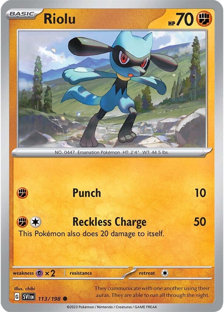 Riolu (113/198) [Scarlet & Violet: Base Set] Pokemon Single Pokémon  | Multizone: Comics And Games
