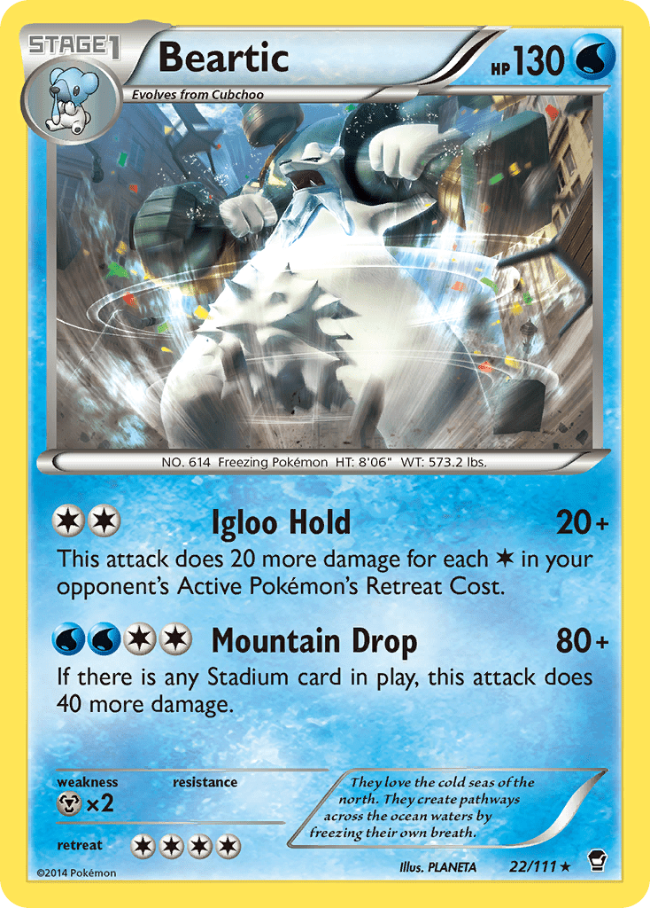 Beartic (22/111) [XY: Furious Fists] Pokemon Single Pokémon  | Multizone: Comics And Games